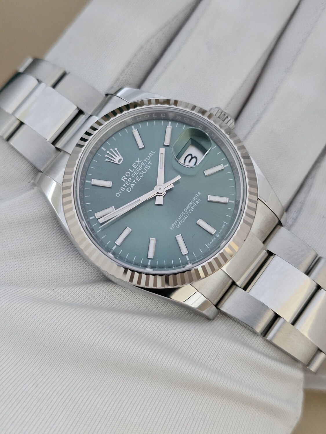 Rolex Datejust 126234 36mm - 2024 Mint Green Dial - Full Set Unworn