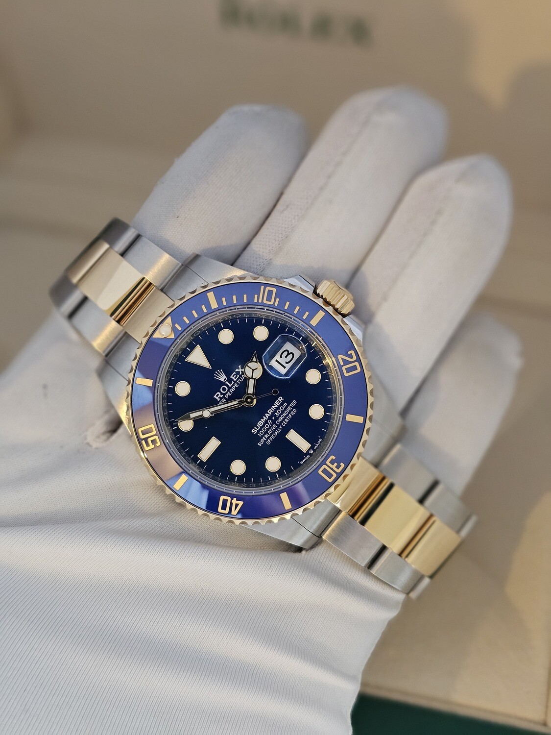 Rolex Submariner Bluesy Watch, 2022 Full Set, Ref 126613LB