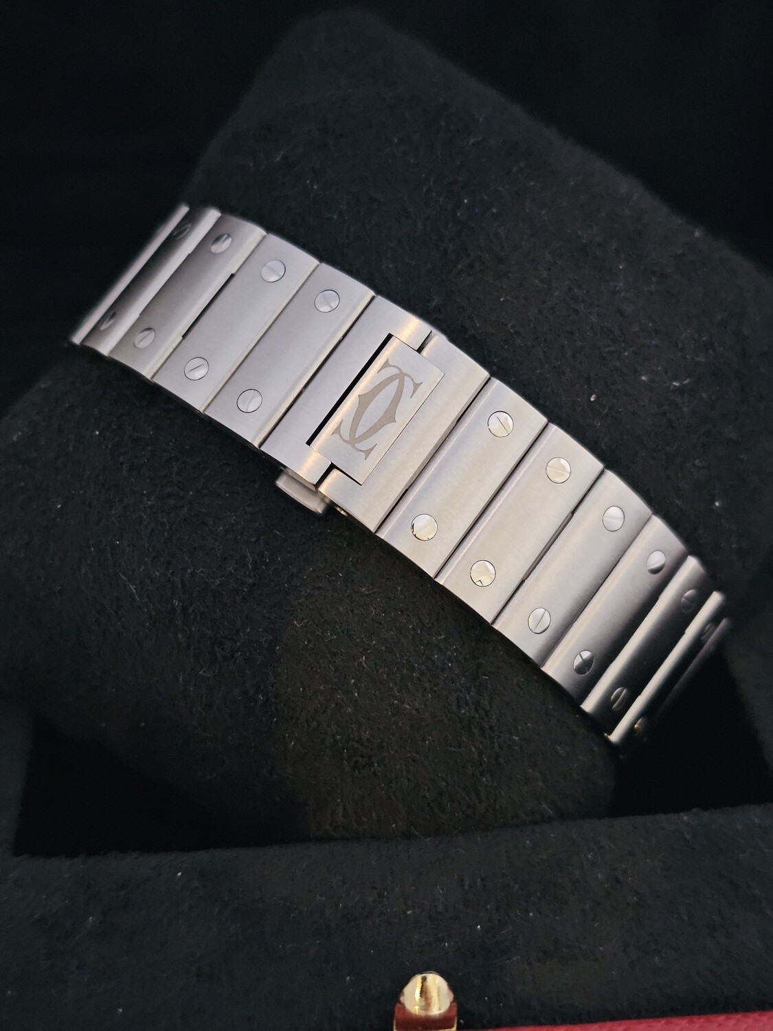 Cartier Santos Watch, Large Blue Dial 2024 Full Set New/Unworn, Ref WSSA0030