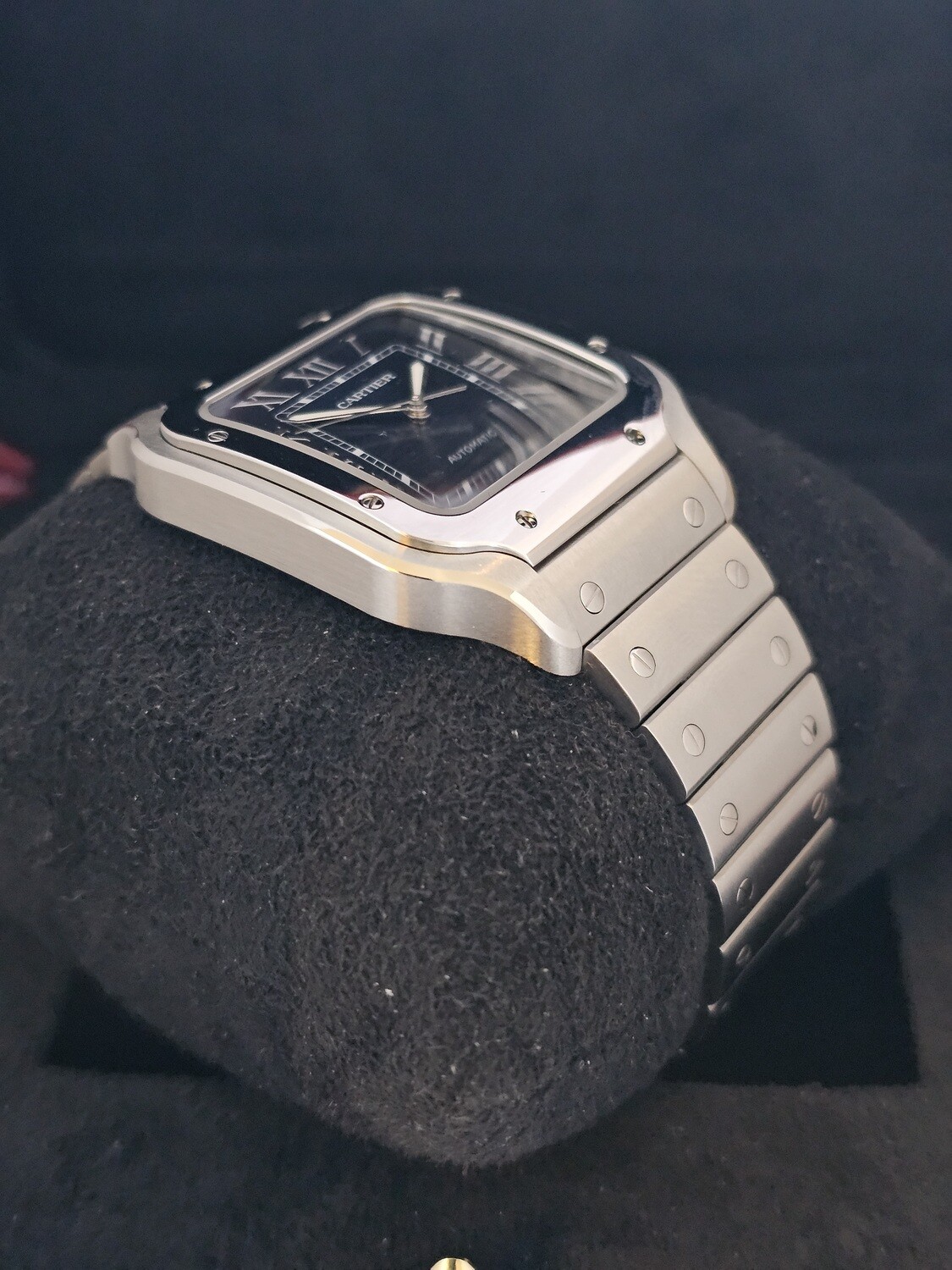 Cartier Santos Watch, Large Blue Dial 2024 Full Set New/Unworn, Ref WSSA0030