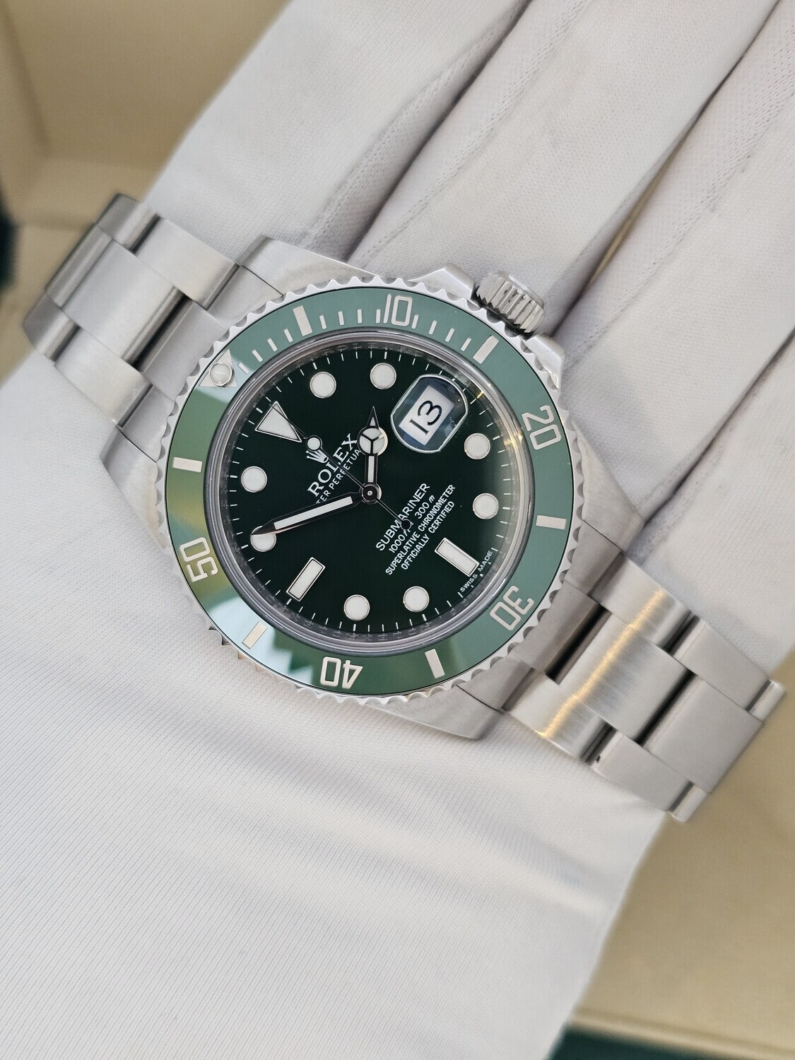 Rolex Submariner Watch Hulk, Ref 116610LV, 2012 Excellent Condition