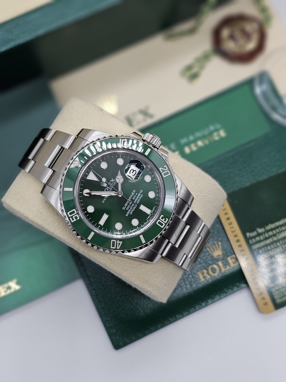 Rolex Submariner Watch Hulk, Ref 116610LV, 2012 Excellent Condition