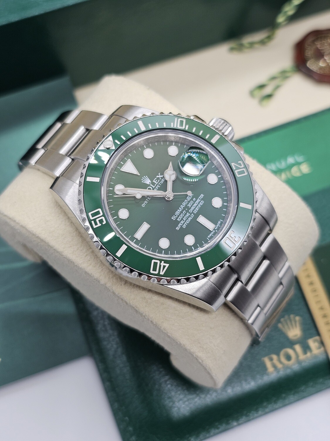 Rolex Submariner Watch Hulk, Ref 116610LV, 2012 Excellent Condition