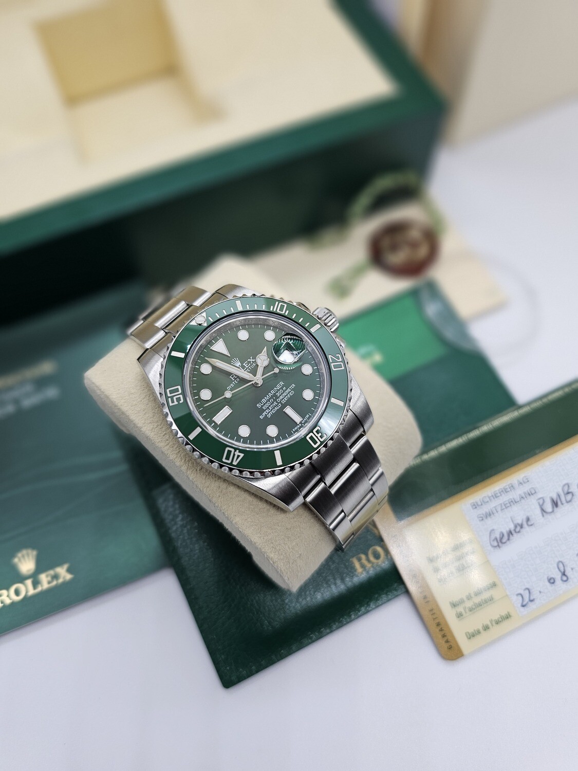 Rolex Submariner Watch Hulk, Ref 116610LV, 2012 Excellent Condition