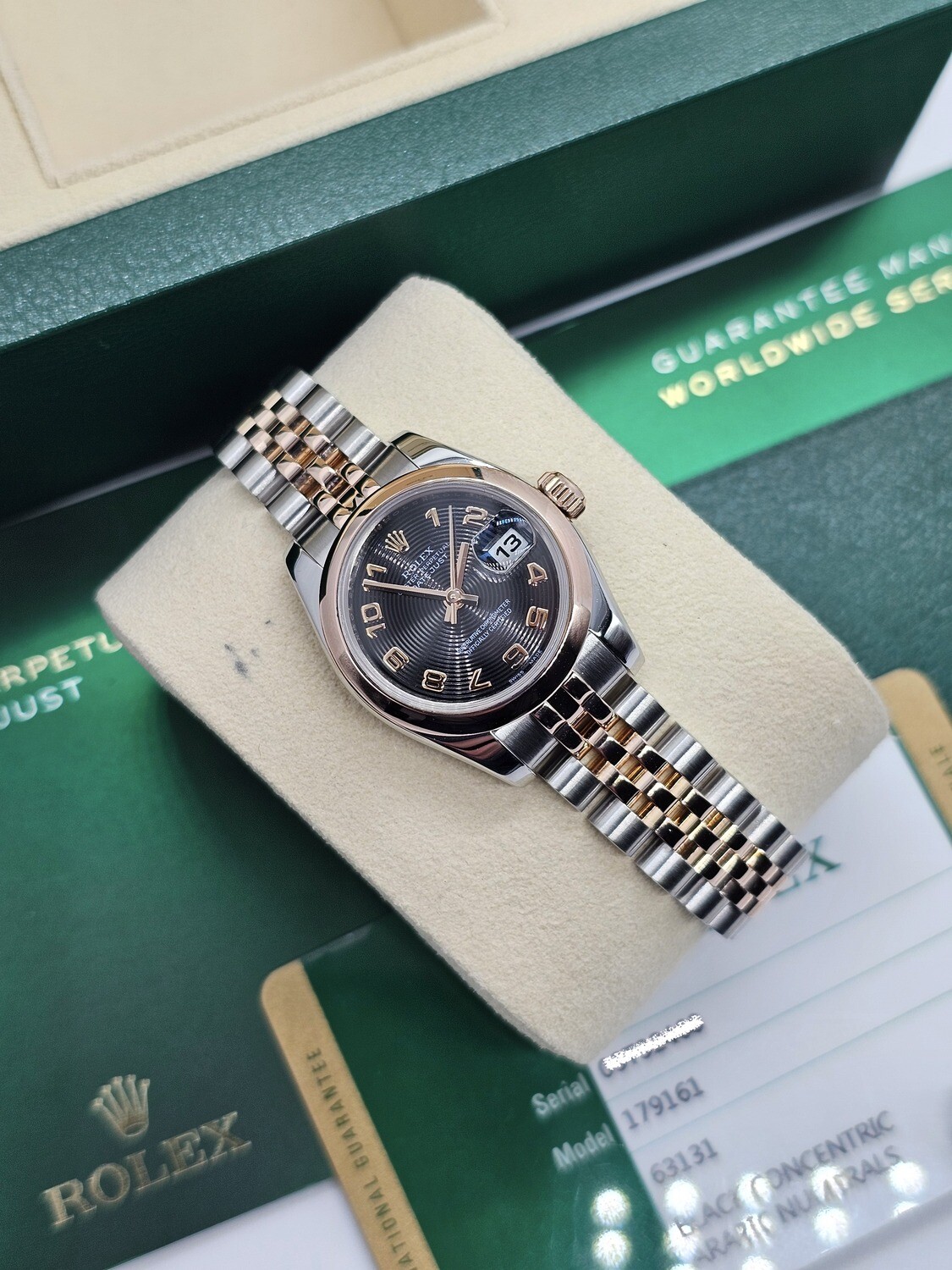 Rolex Datejust Ladies 26mm, Rare Concentric Dial, 2015 Full Set, Ref: 179161