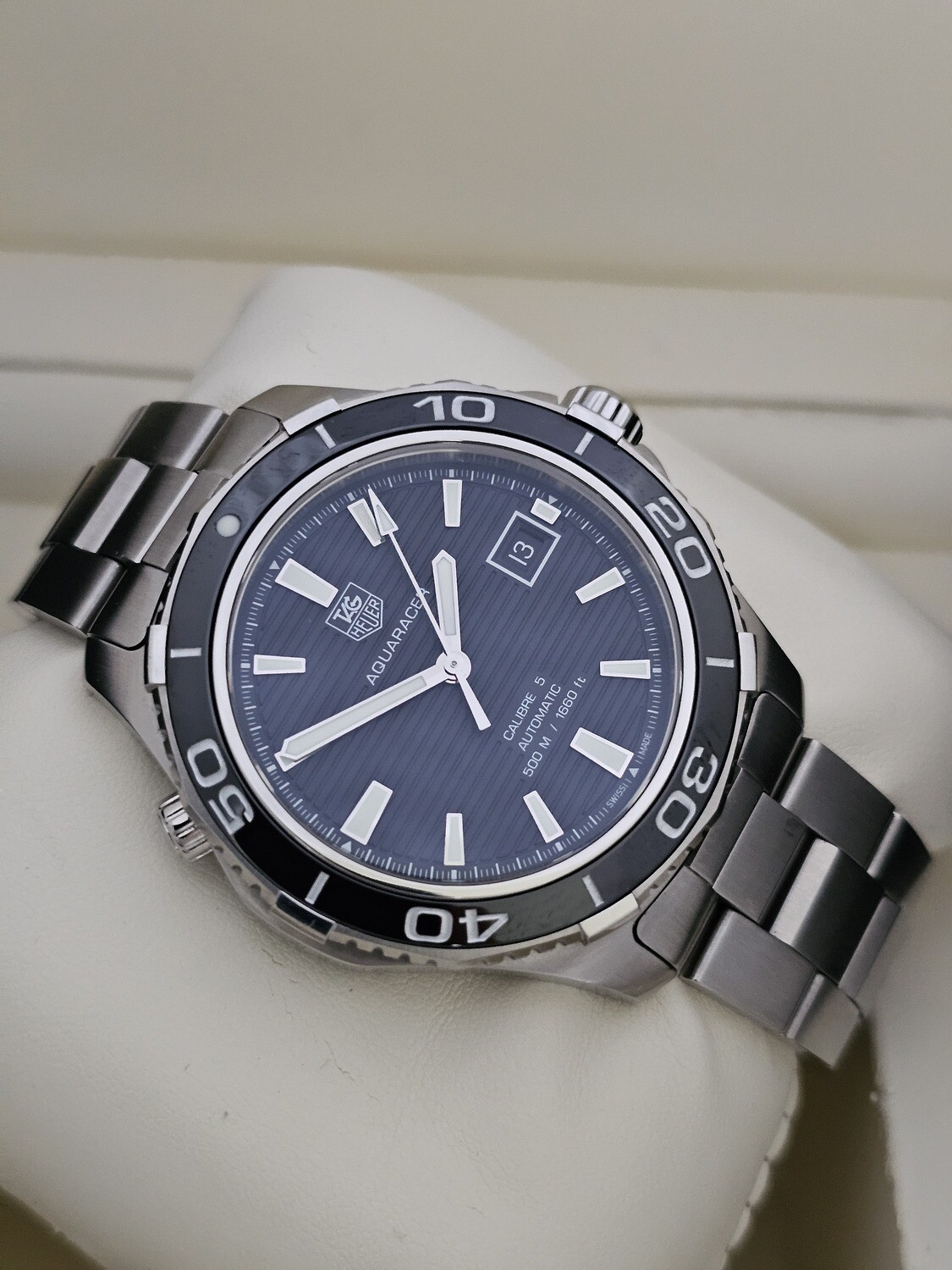 TAG Heuer Aquaracer Men&#39;s Black Watch - Full Set, Ref: WAY2110