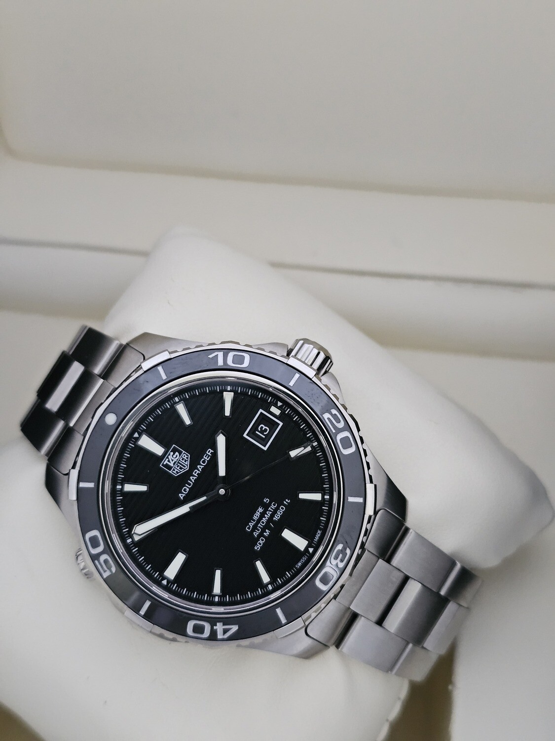 TAG Heuer Aquaracer Men&#39;s Black Watch - Full Set, Ref: WAY2110