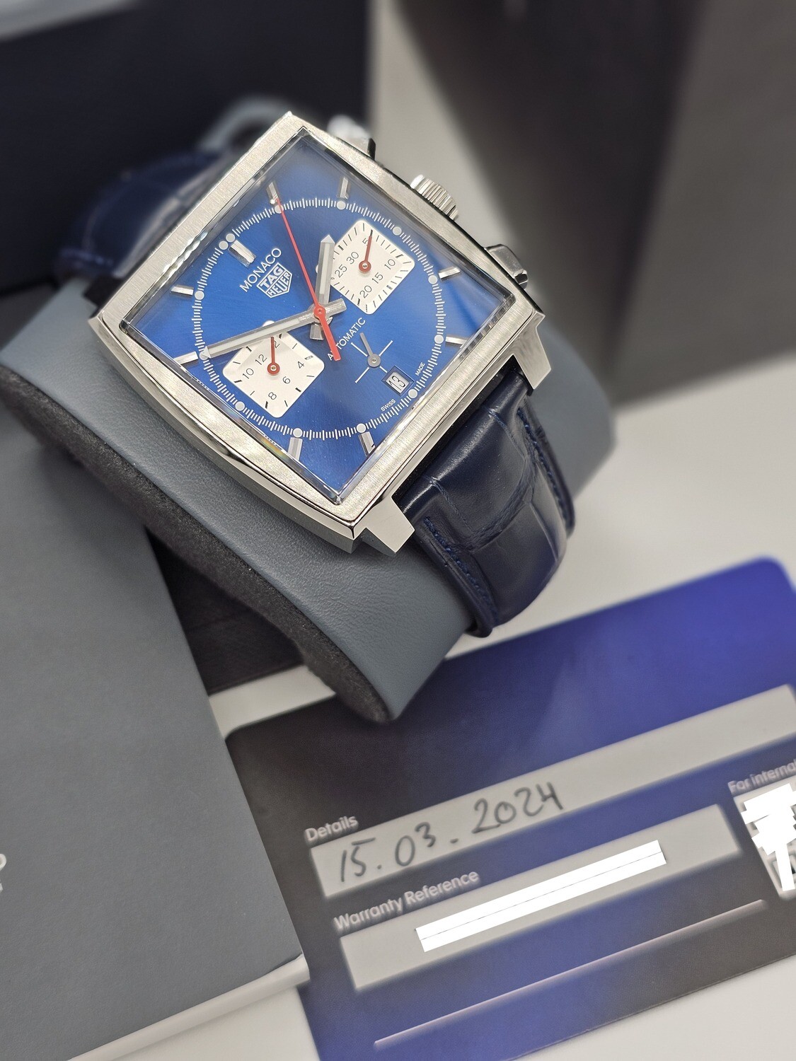 TAG Heuer Monaco Chrono Watch, New/Unworn, Ref CBL2111.FC6453, 2024 Full Set