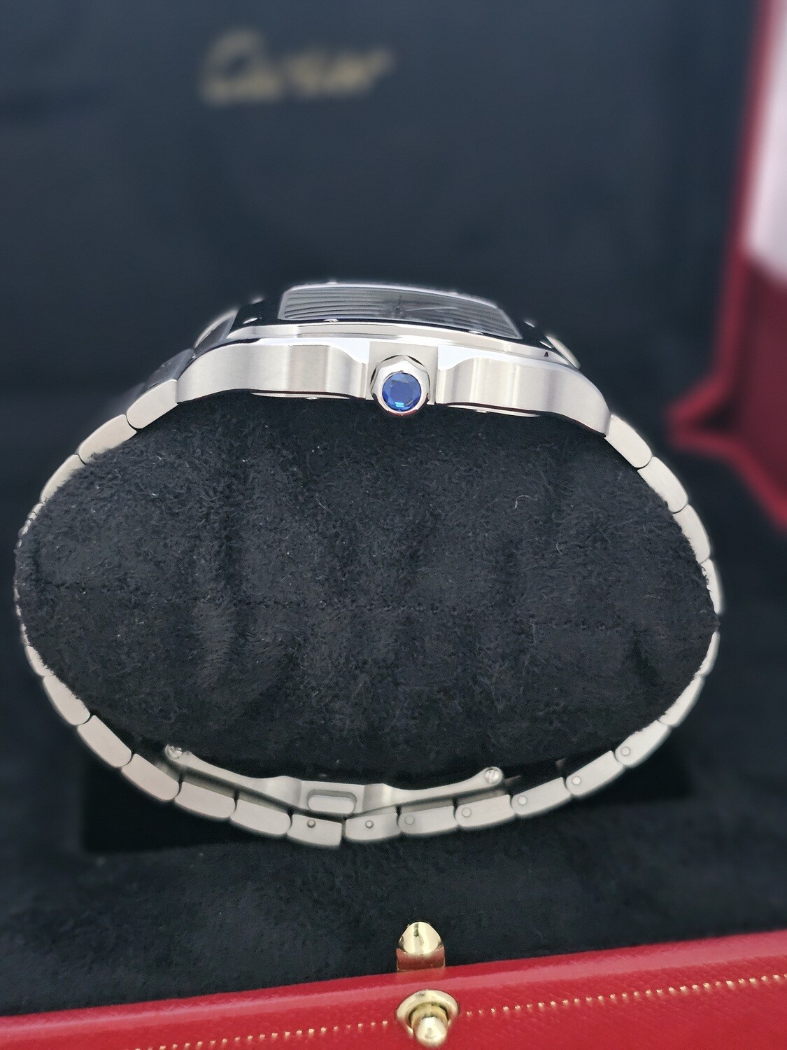 Cartier Santos De Cartier Watch, Blue Dial 2024 Full Set New/Unworn, WSSA0030