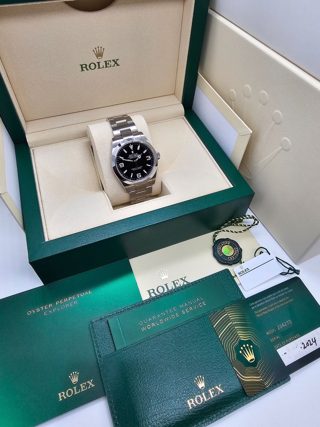 Rolex Explorer Watch 40mm Ref 224270, 2024 New/Unworn