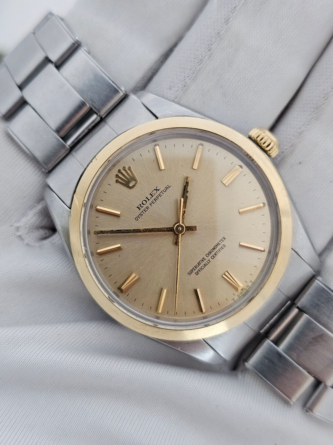 Rolex Oyster Perpetual 34mm Champagne Dial, Ref 1002 Fully Serviced