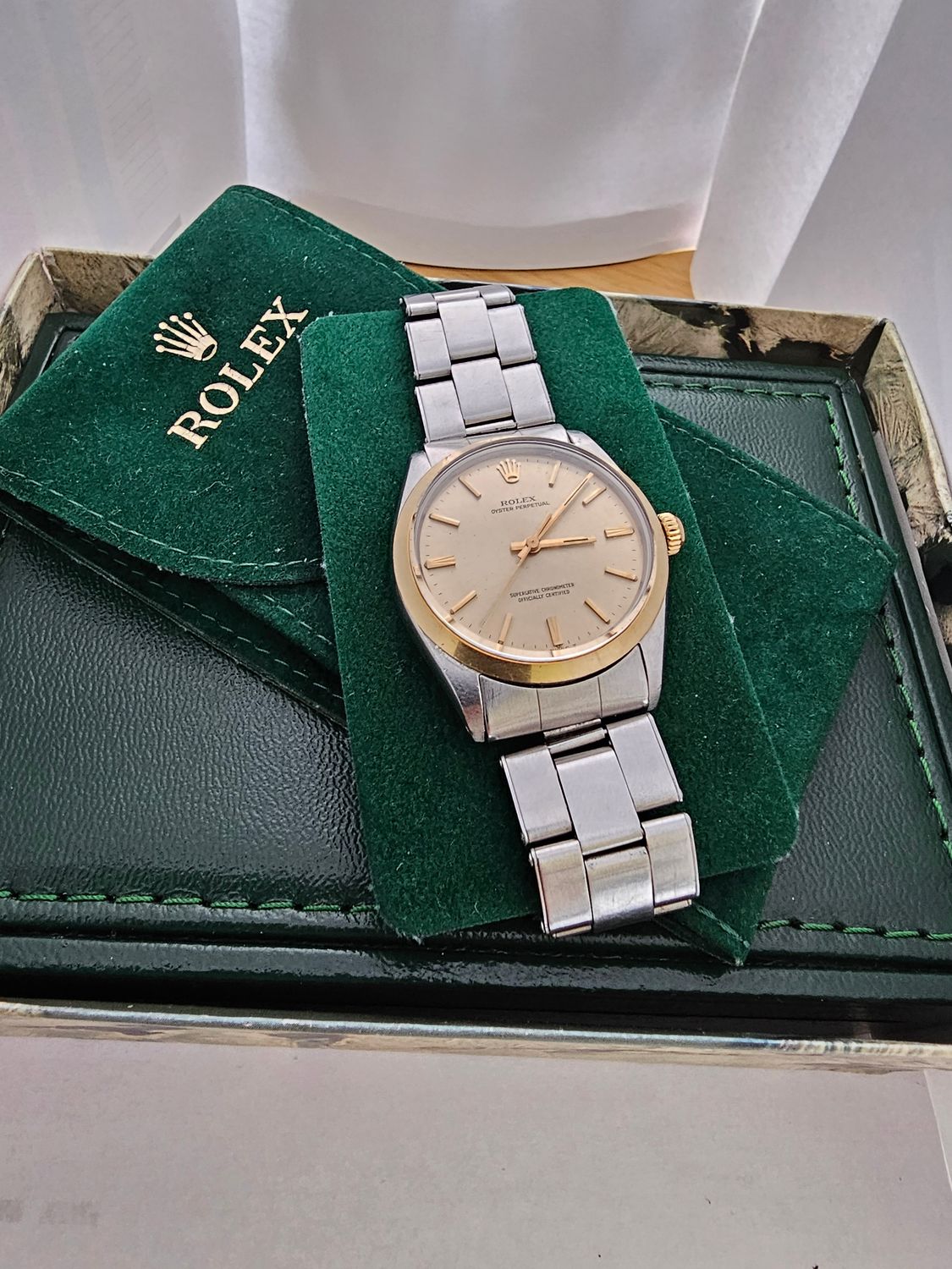 Rolex Oyster Perpetual 34mm Champagne Dial, Ref 1002 Fully Serviced
