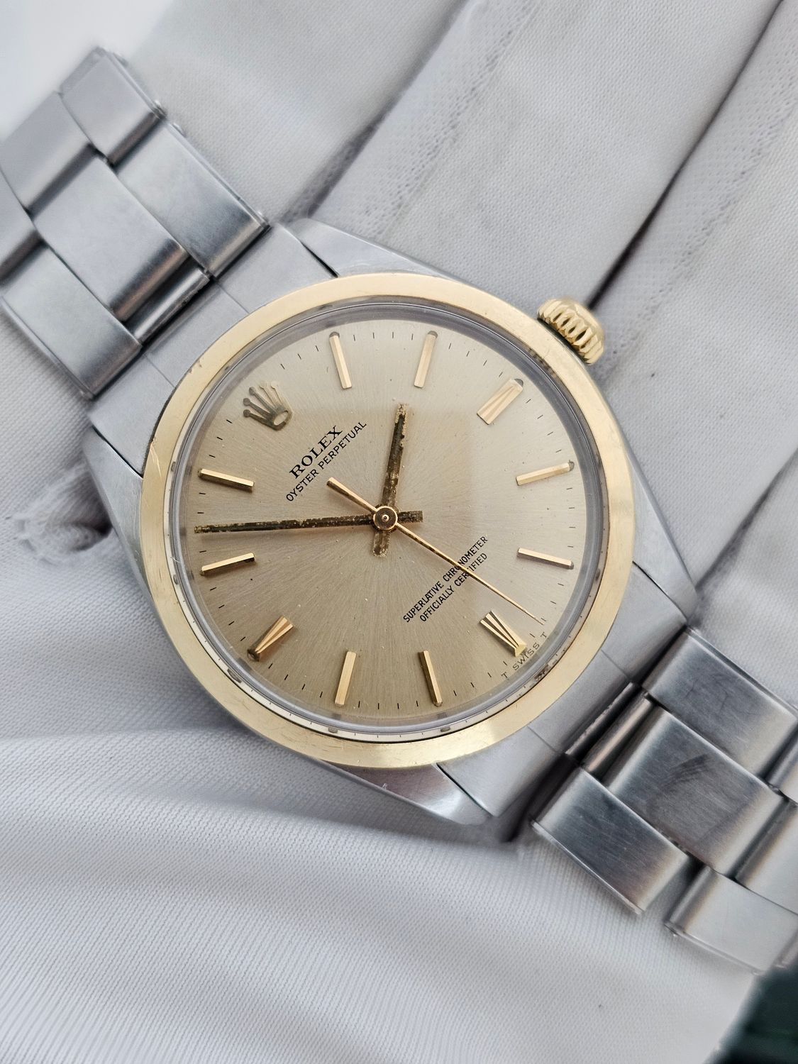 Rolex Oyster Perpetual 34mm Champagne Dial, Ref 1002 Fully Serviced