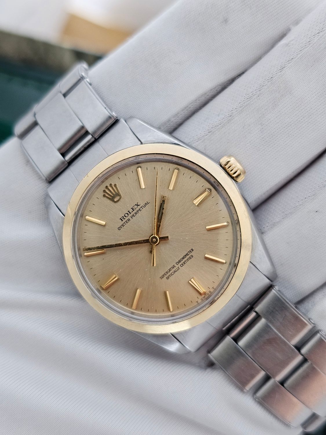 Rolex Oyster Perpetual 34mm Champagne Dial, Ref 1002 Fully Serviced