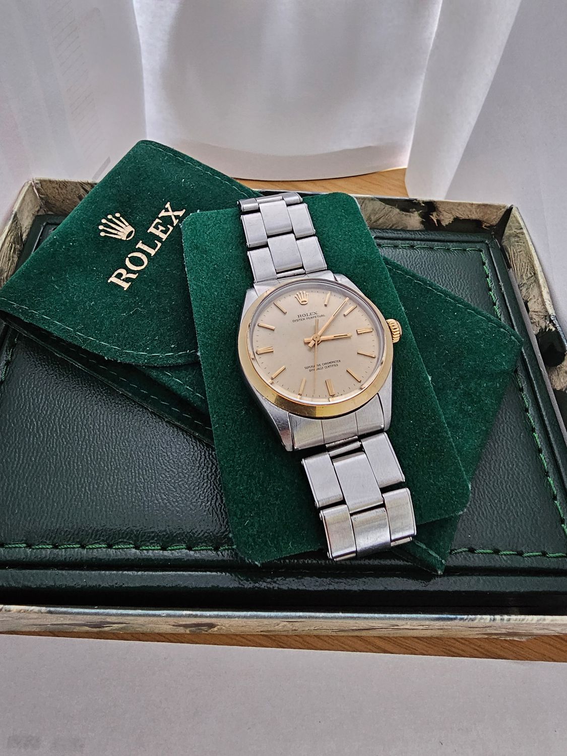 Rolex Oyster Perpetual 34mm Champagne Dial, Ref 1002 Fully Serviced