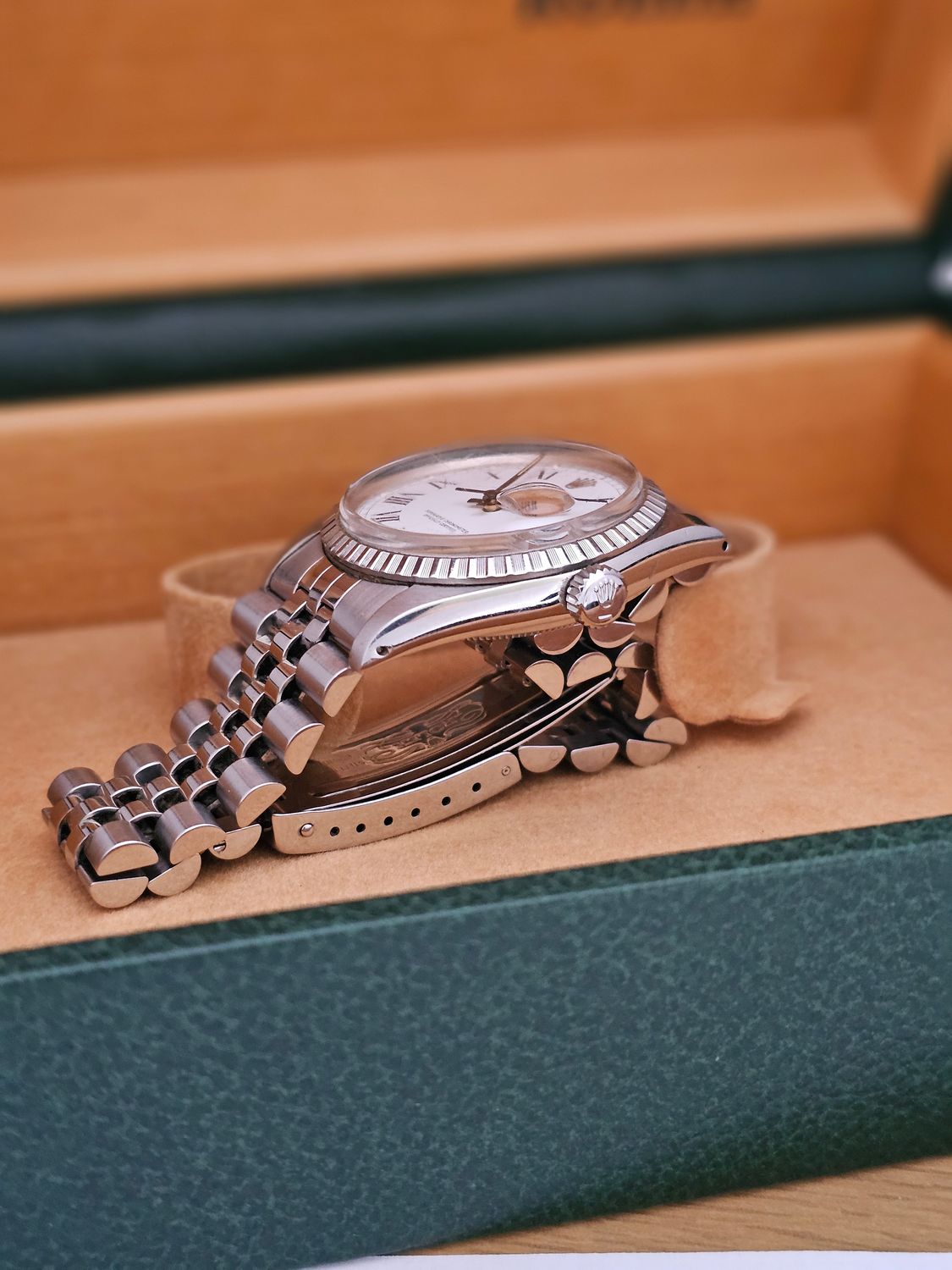 Rolex Datejust Vintage Watch 16030, Rare Buckley Dial, 1985 with Box &amp; Papers