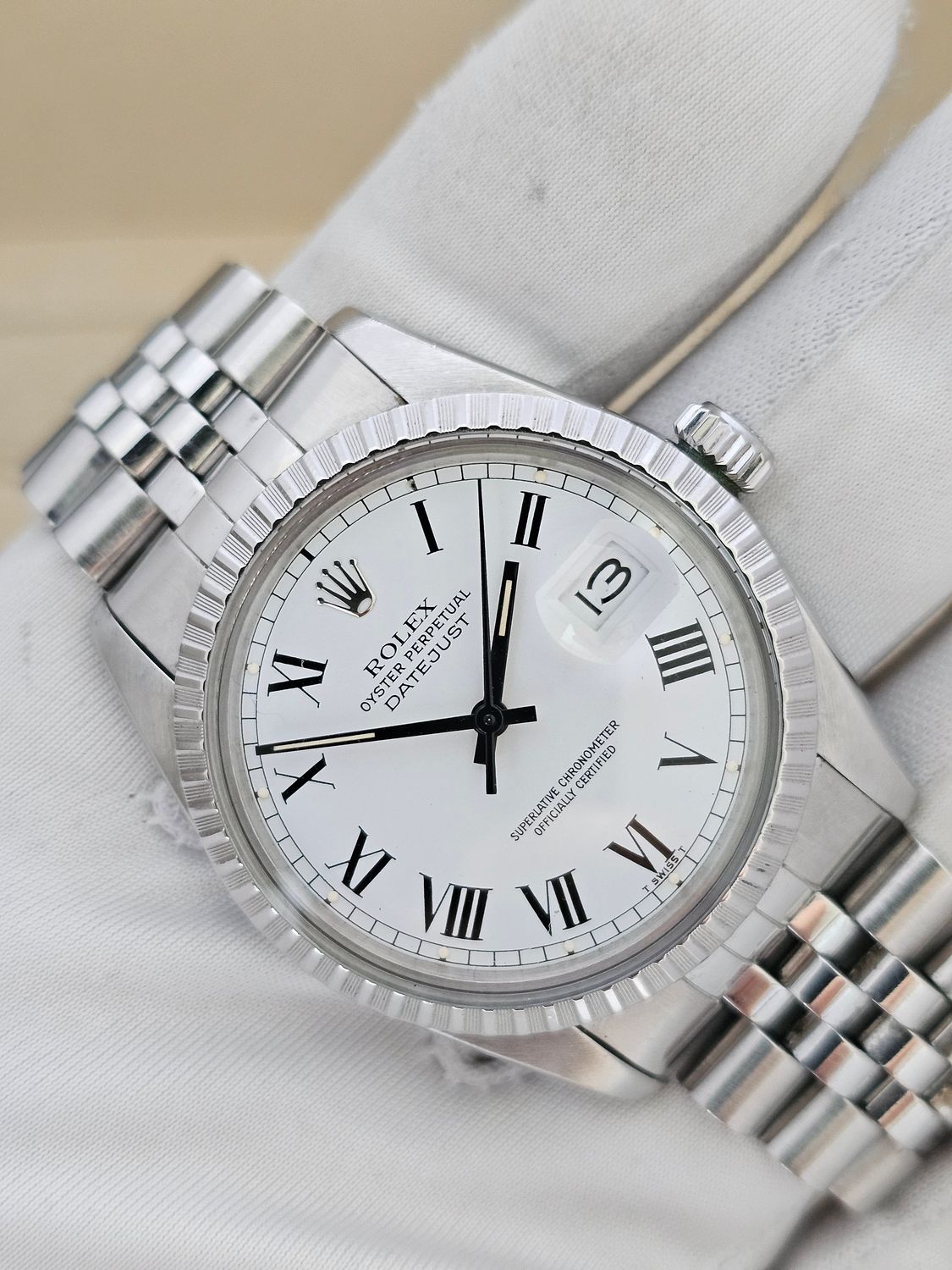Rolex Datejust Vintage Watch 16030, Rare Buckley Dial, 1985 with Box &amp; Papers