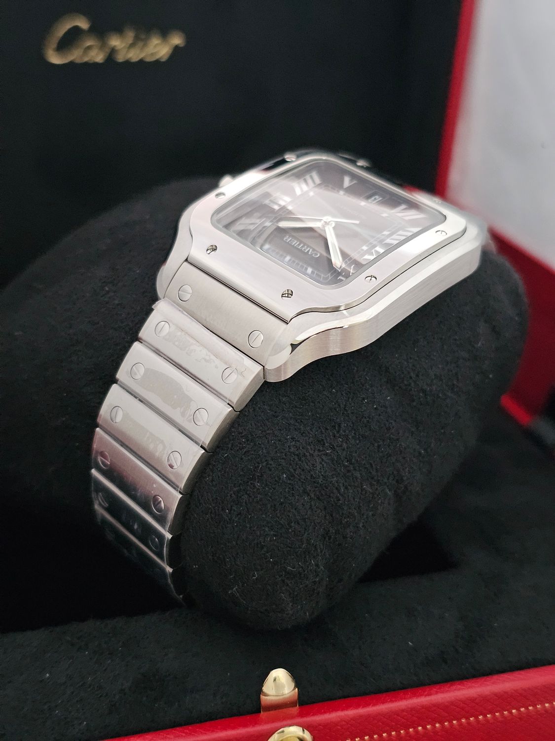 Cartier Santos De Cartier, Large Green Watch, 2024 Full Set New/Unworn WSSA0062