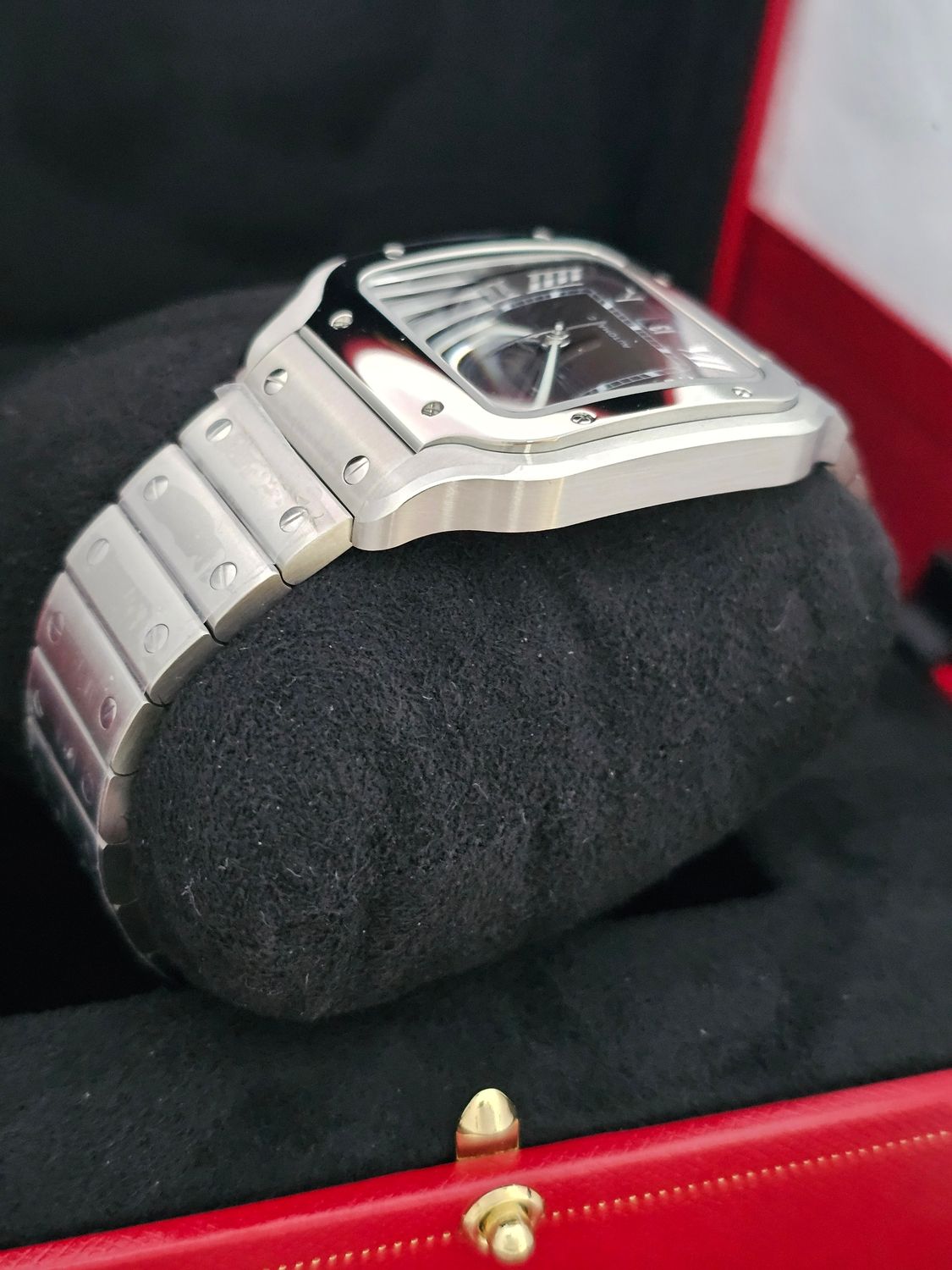 Cartier Santos De Cartier, Large Green Watch, 2024 Full Set New/Unworn WSSA0062