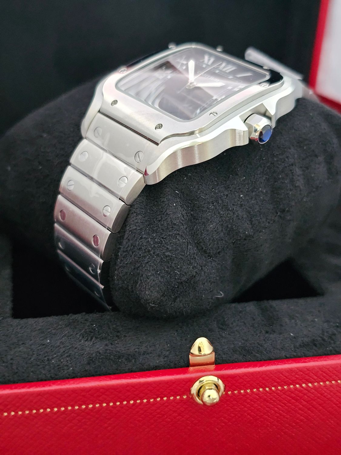 Cartier Santos De Cartier, Large Green Watch, 2024 Full Set New/Unworn WSSA0062