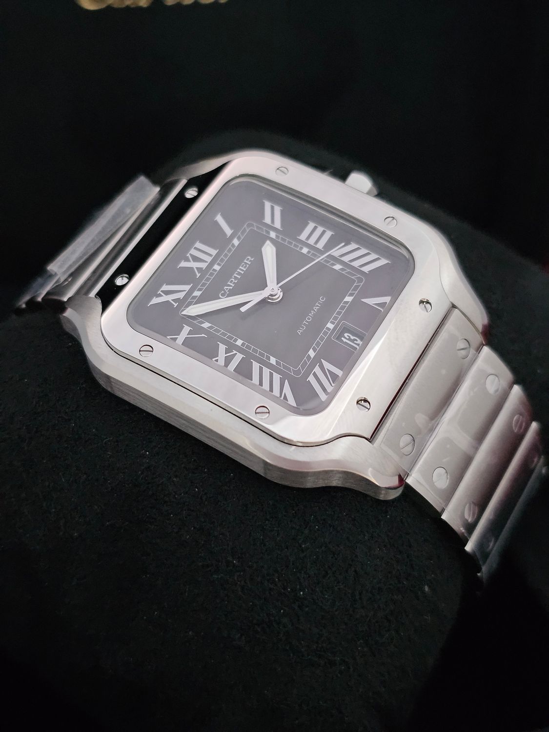 Cartier Santos De Cartier, Large Green Watch, 2024 Full Set New/Unworn WSSA0062