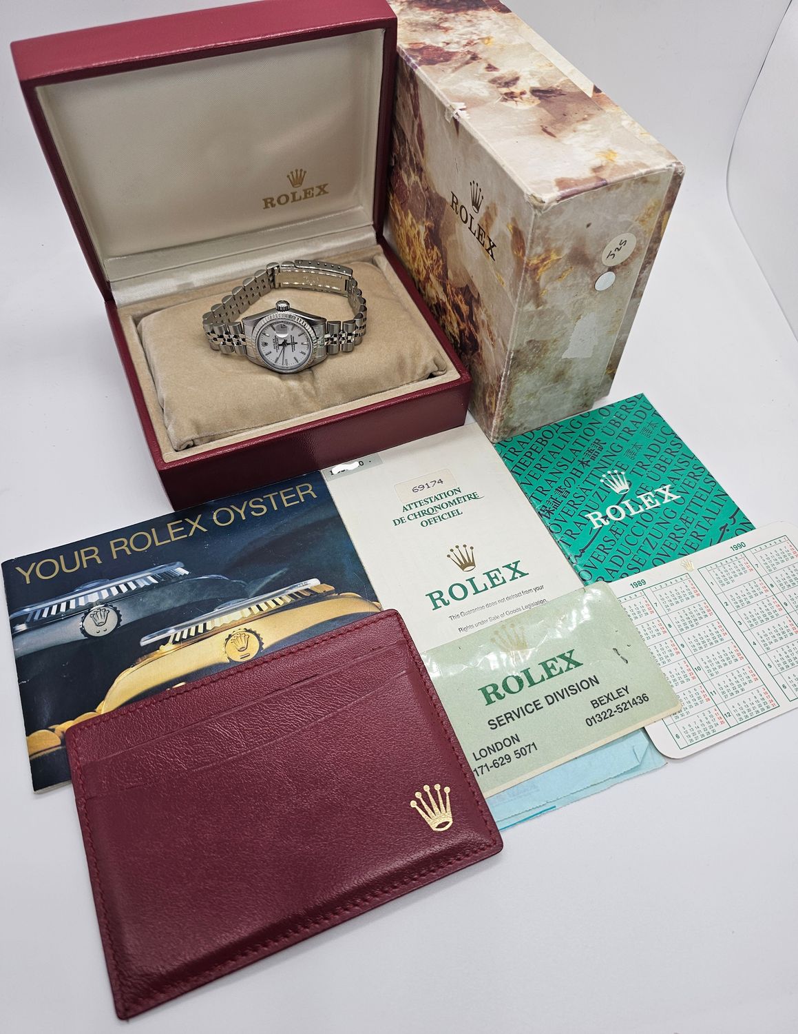 Rolex Datejust Ladies Watch 26mm Ref 69174, Full Set Excellent Condition