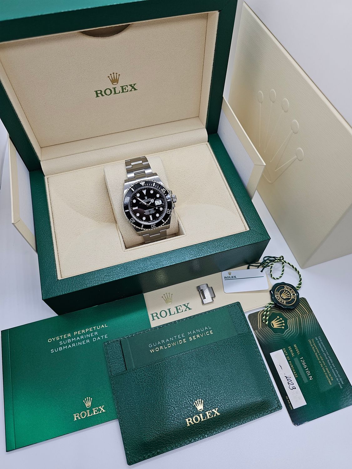 Rolex Submariner Date Watch Ref 126610LN, 41mm 2023 Full Set, New &amp; Unworn