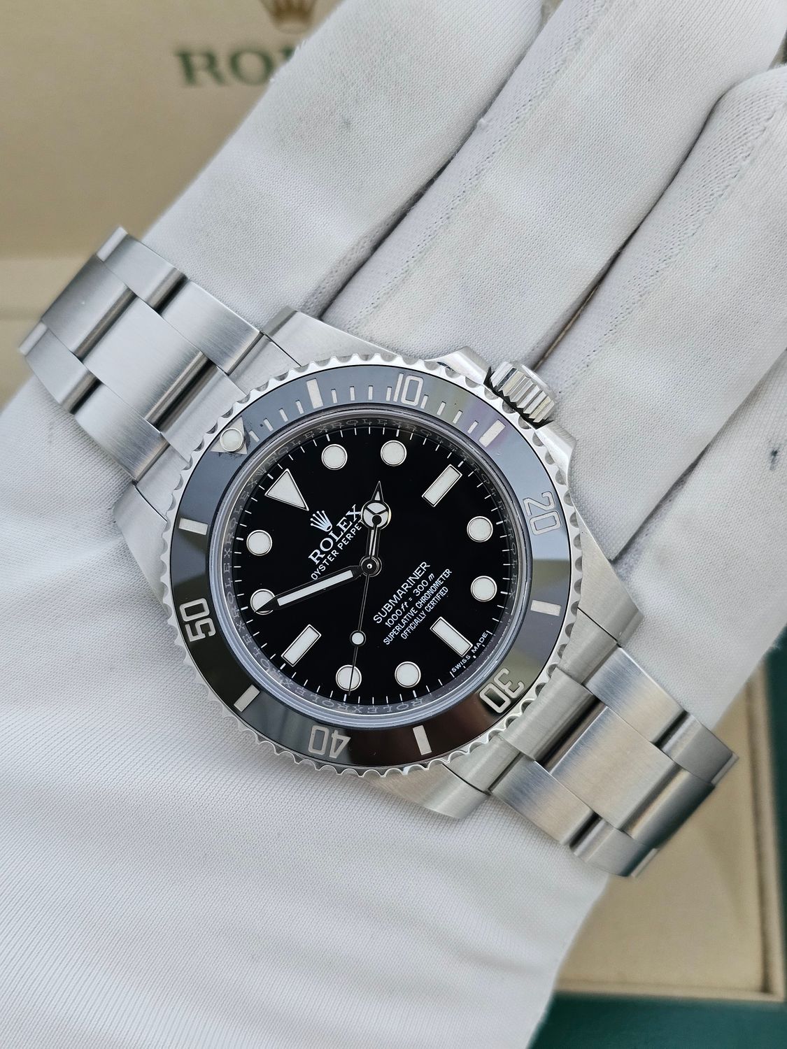 Rolex Submariner Watch 114060, 2016 Box &amp; Papers Unpolished