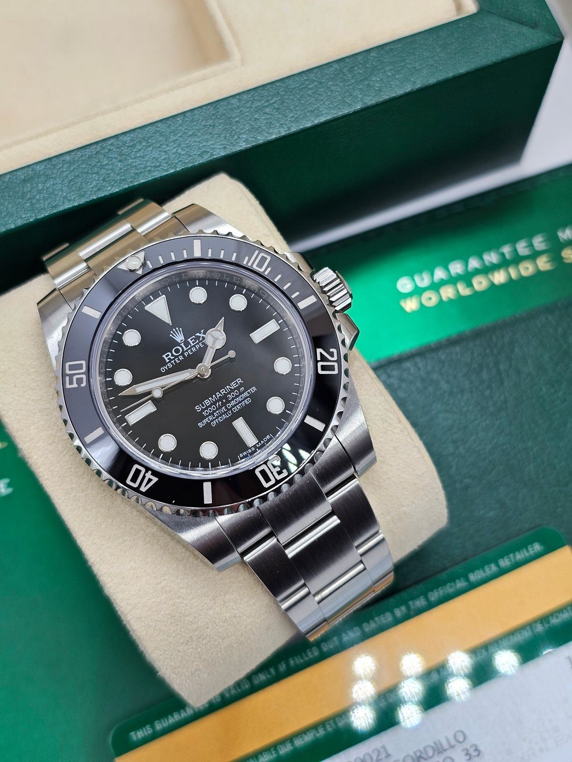 Rolex Submariner Watch 114060, 2016 Box &amp; Papers Unpolished