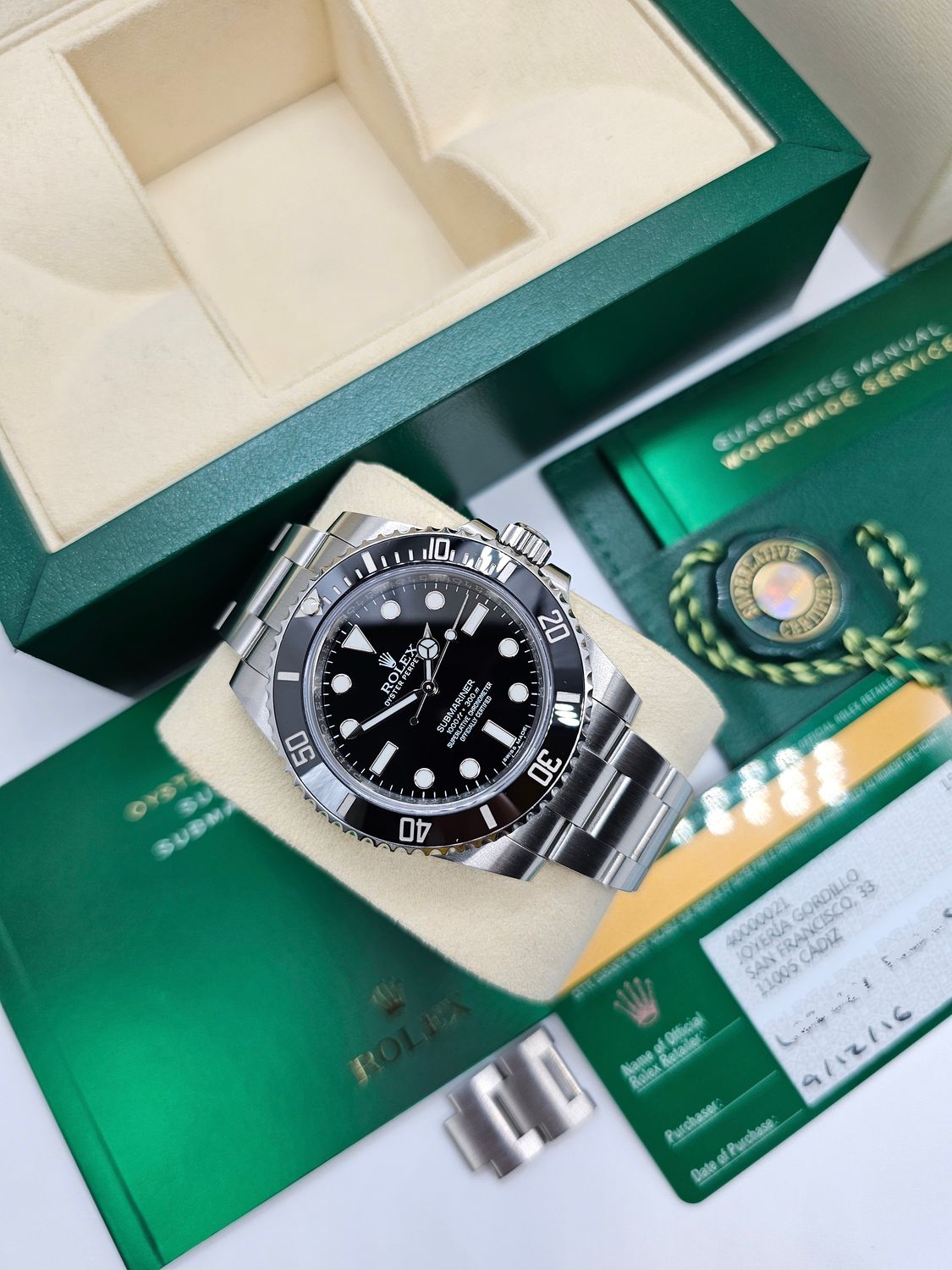 Rolex Submariner Watch 114060, 2016 Box &amp; Papers Unpolished