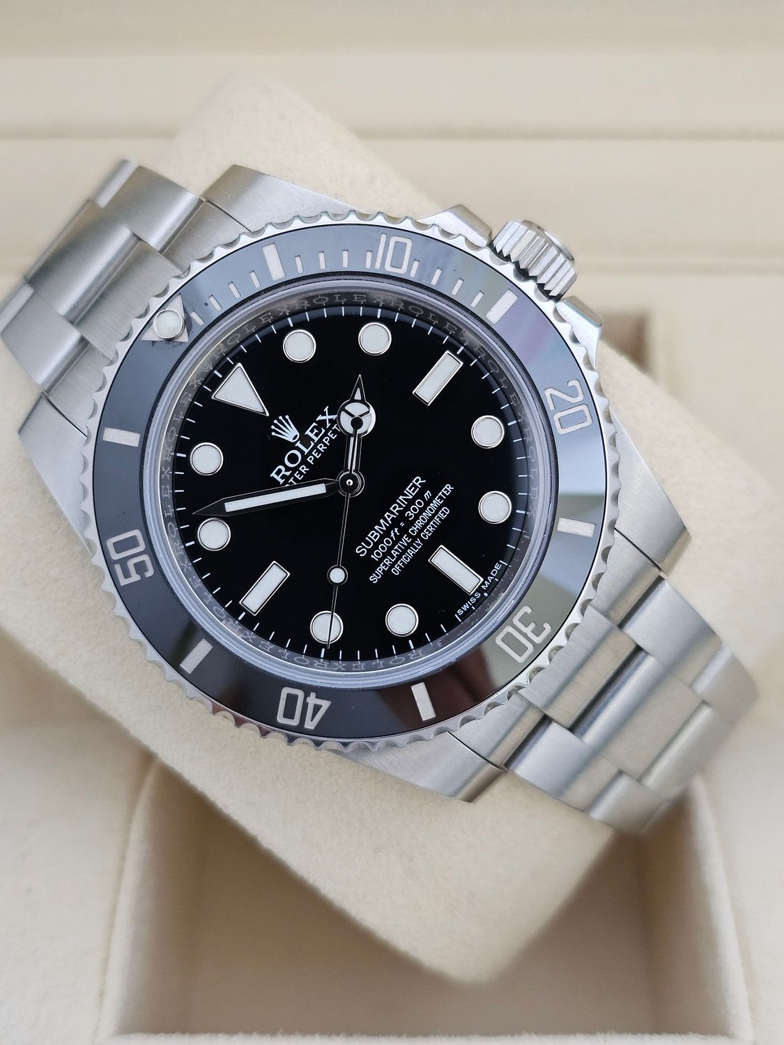 Rolex Submariner Watch 114060, 2016 Box &amp; Papers Unpolished