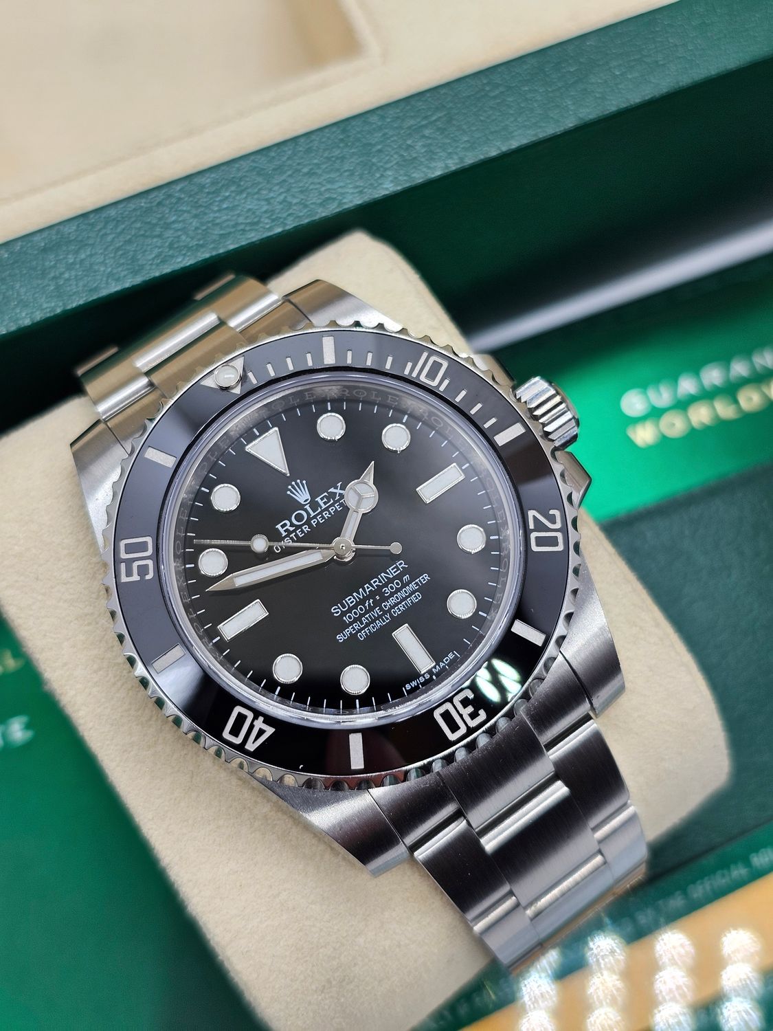 Rolex Submariner Watch 114060, 2016 Box &amp; Papers Unpolished