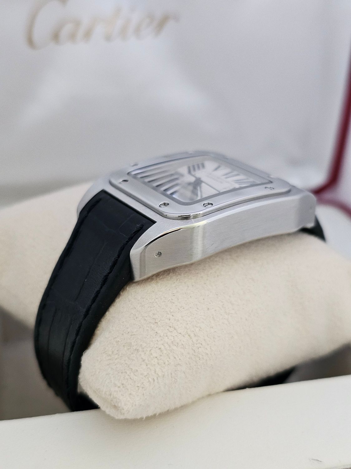 Cartier Santos 100 watch, Ref 2878, Box Papers 2006