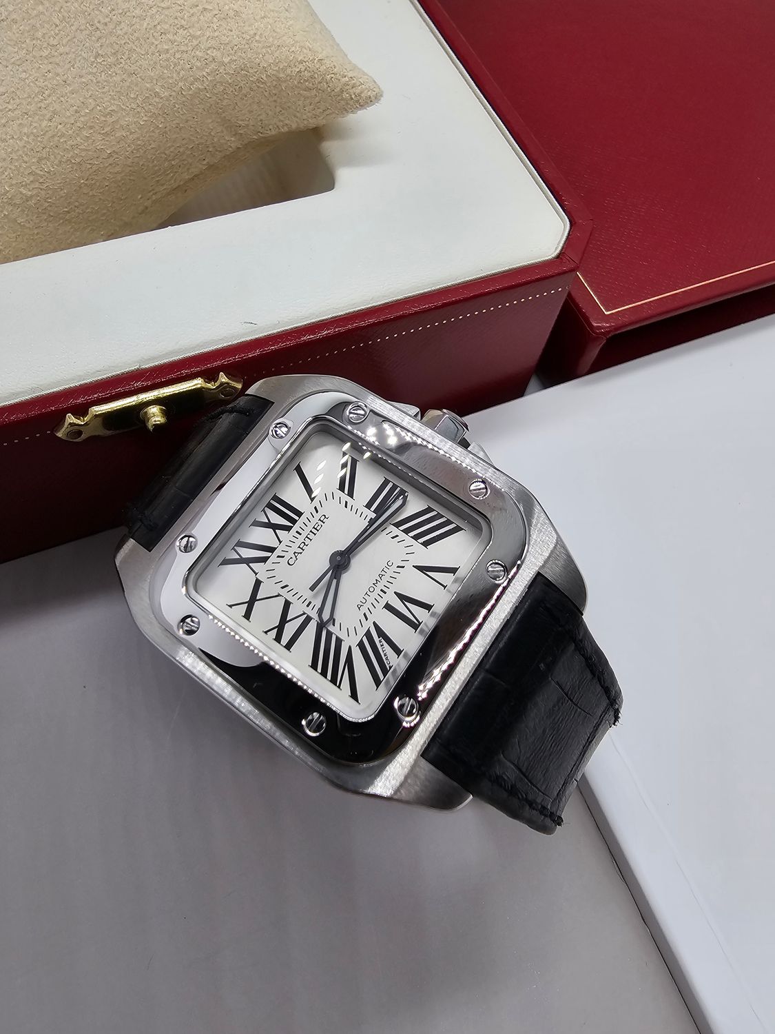 Cartier Santos 100 watch, Ref 2878, Box Papers 2006