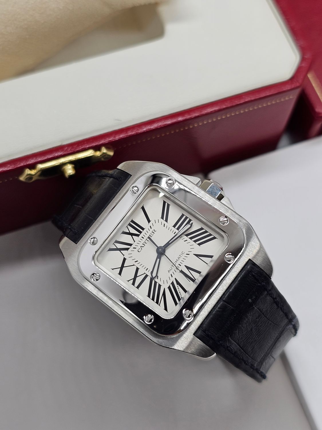 Cartier Santos 100 watch, Ref 2878, Box Papers 2006