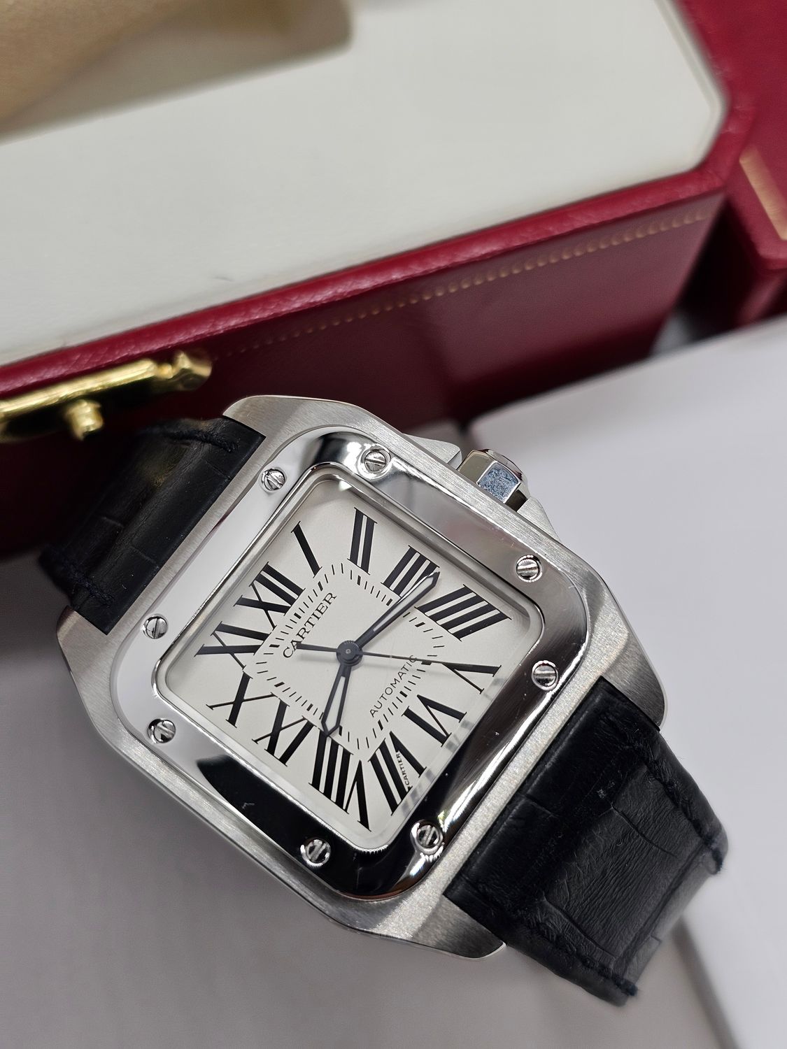 Cartier Santos 100 watch, Ref 2878, Box Papers 2006