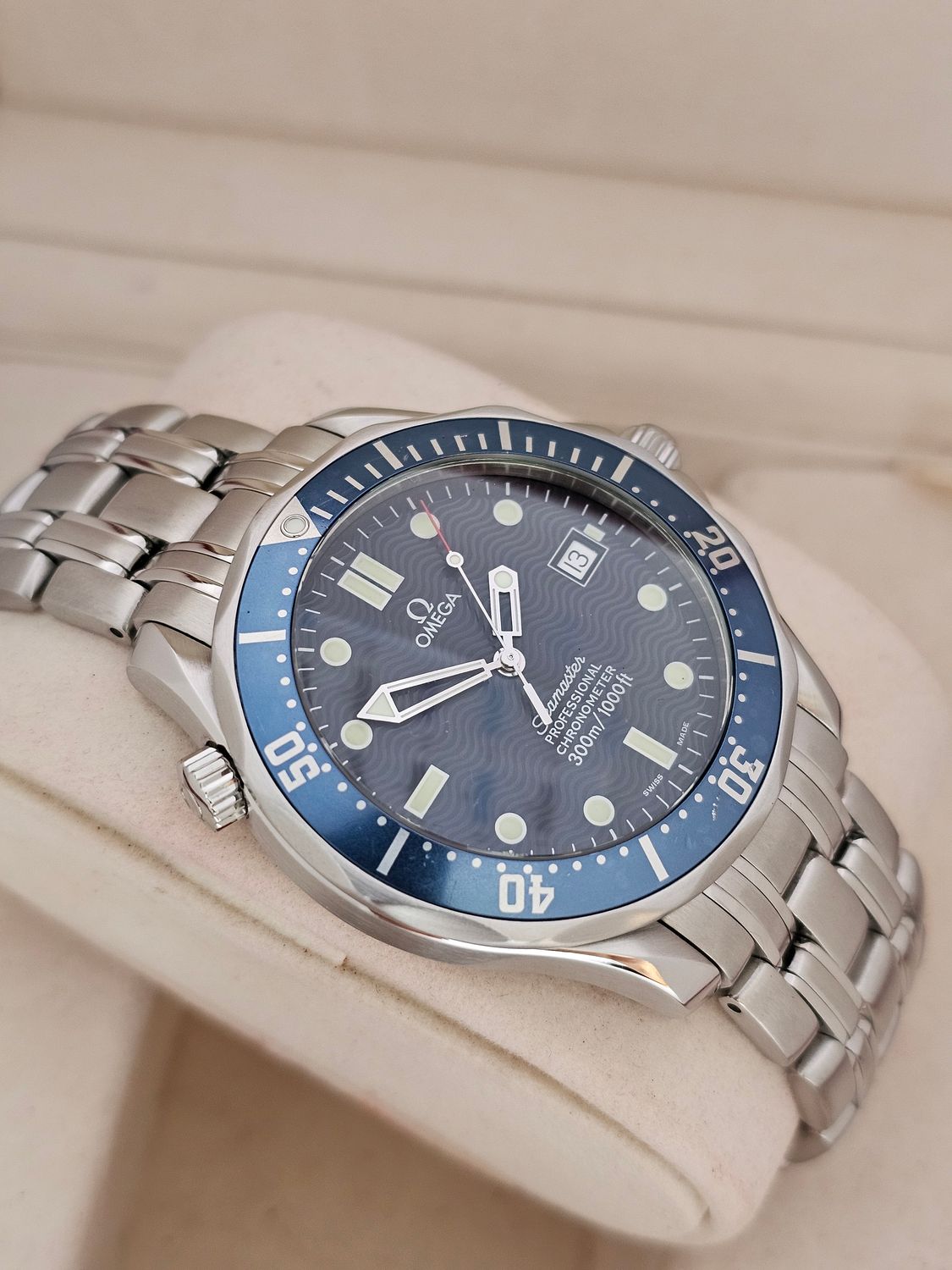 Omega Seamaster 300m Watch, Blue Dial 2000 Box &amp; Papers, Ref 2531.80.00