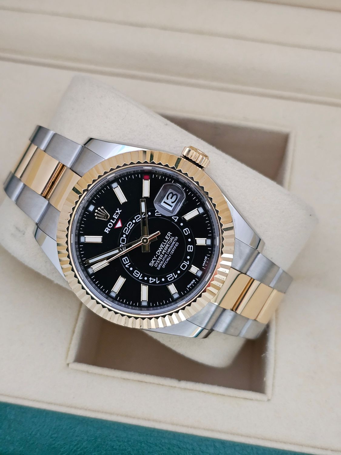 Rolex Sky Dweller Watch, Ref 326933, 2020 Full Set Black Dial