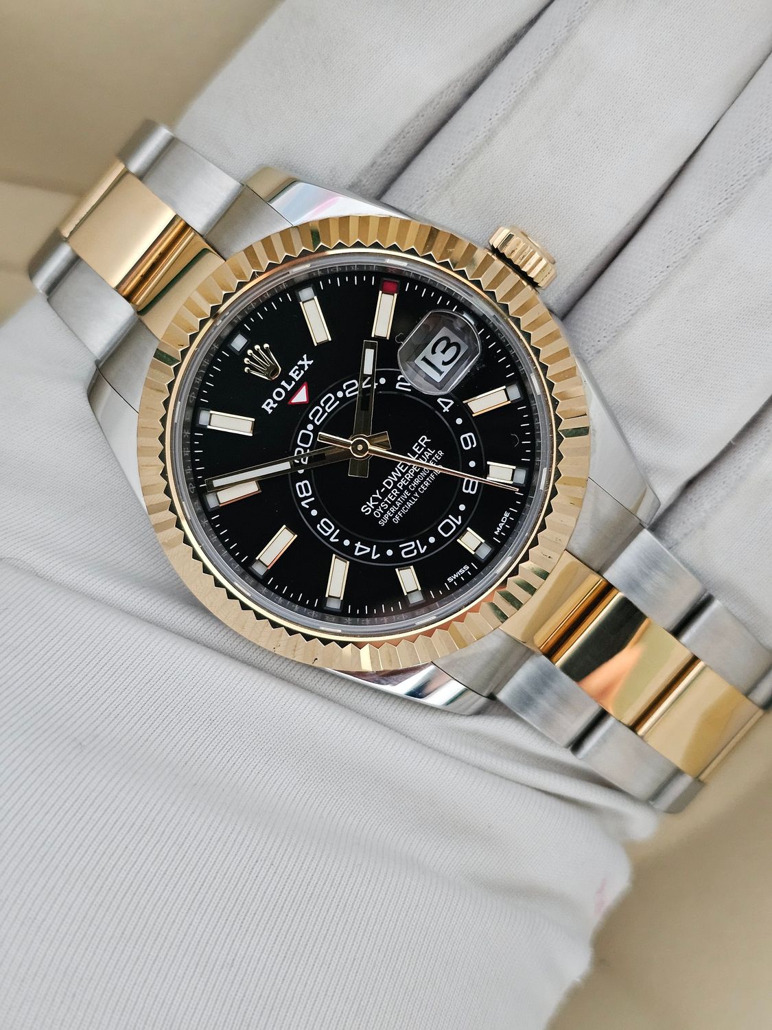 Rolex Sky Dweller Watch, Ref 326933, 2020 Full Set Black Dial