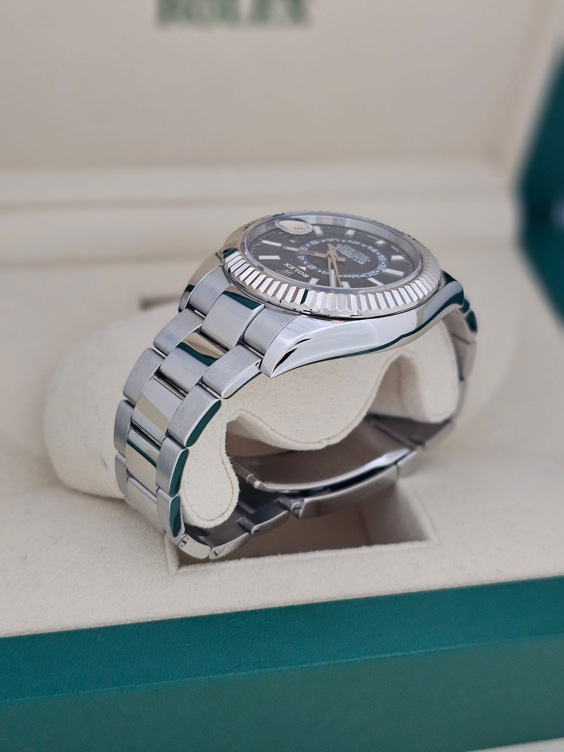 Rolex SkyDweller Watch, Blue Dial Ref 326934, 2019 Box &amp; Papers