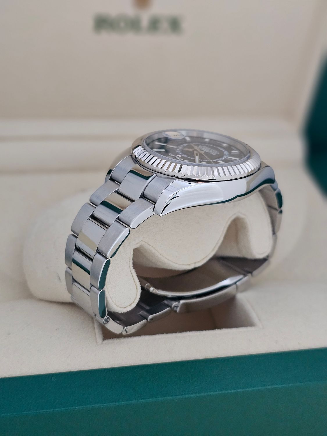 Rolex SkyDweller Watch, Blue Dial Ref 326934, 2019 Box &amp; Papers
