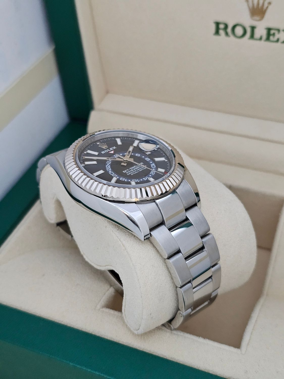 Rolex SkyDweller Watch, Blue Dial Ref 326934, 2019 Box &amp; Papers