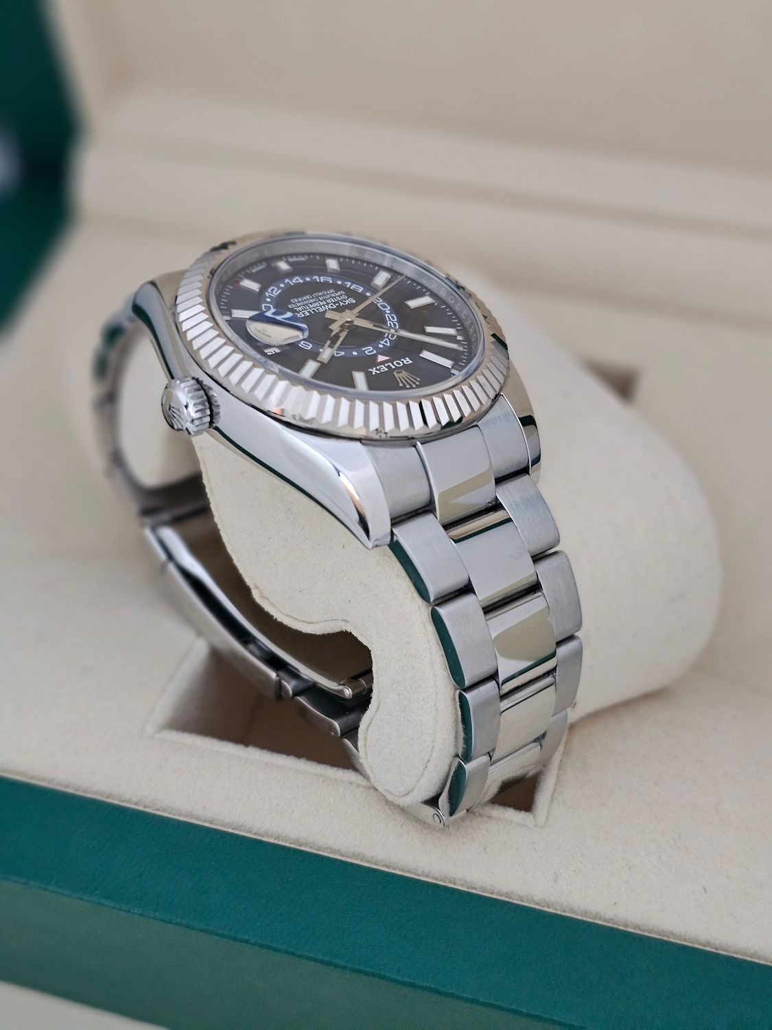 Rolex SkyDweller Watch, Blue Dial Ref 326934, 2019 Box &amp; Papers