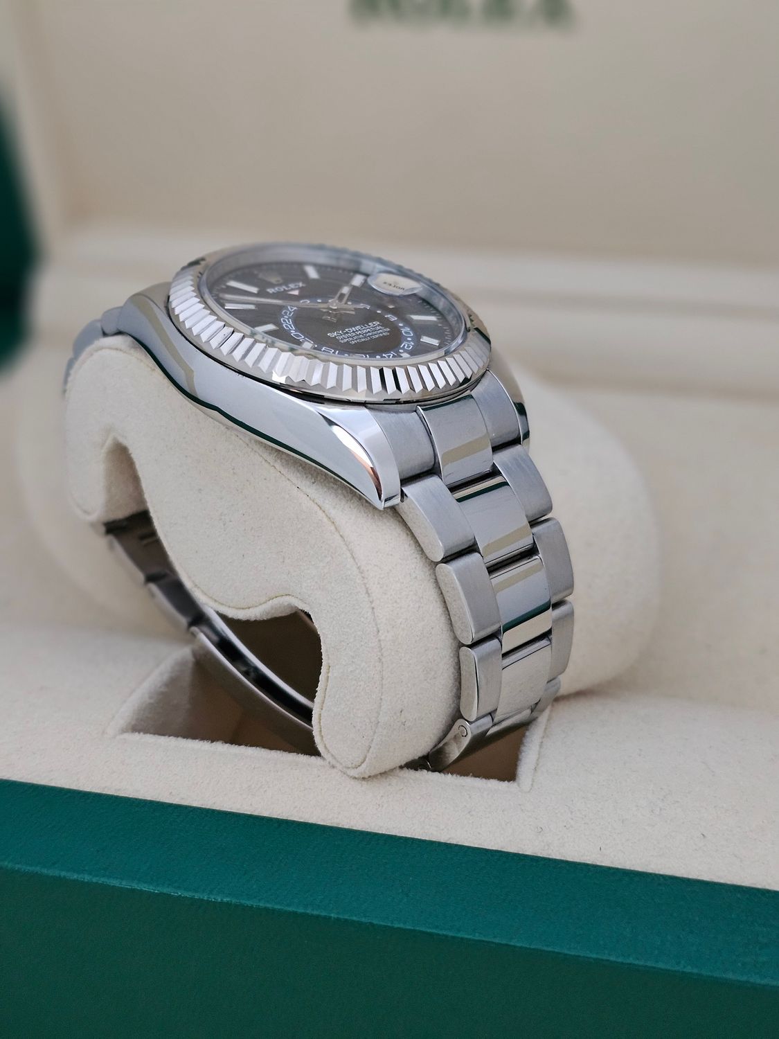Rolex SkyDweller Watch, Blue Dial Ref 326934, 2019 Box &amp; Papers