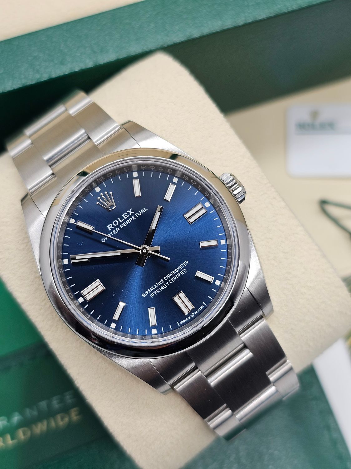 Rolex Oyster Perpetual Watch, 36mm 126000 Blue Dial, New/Unworn, 2023 Full Set