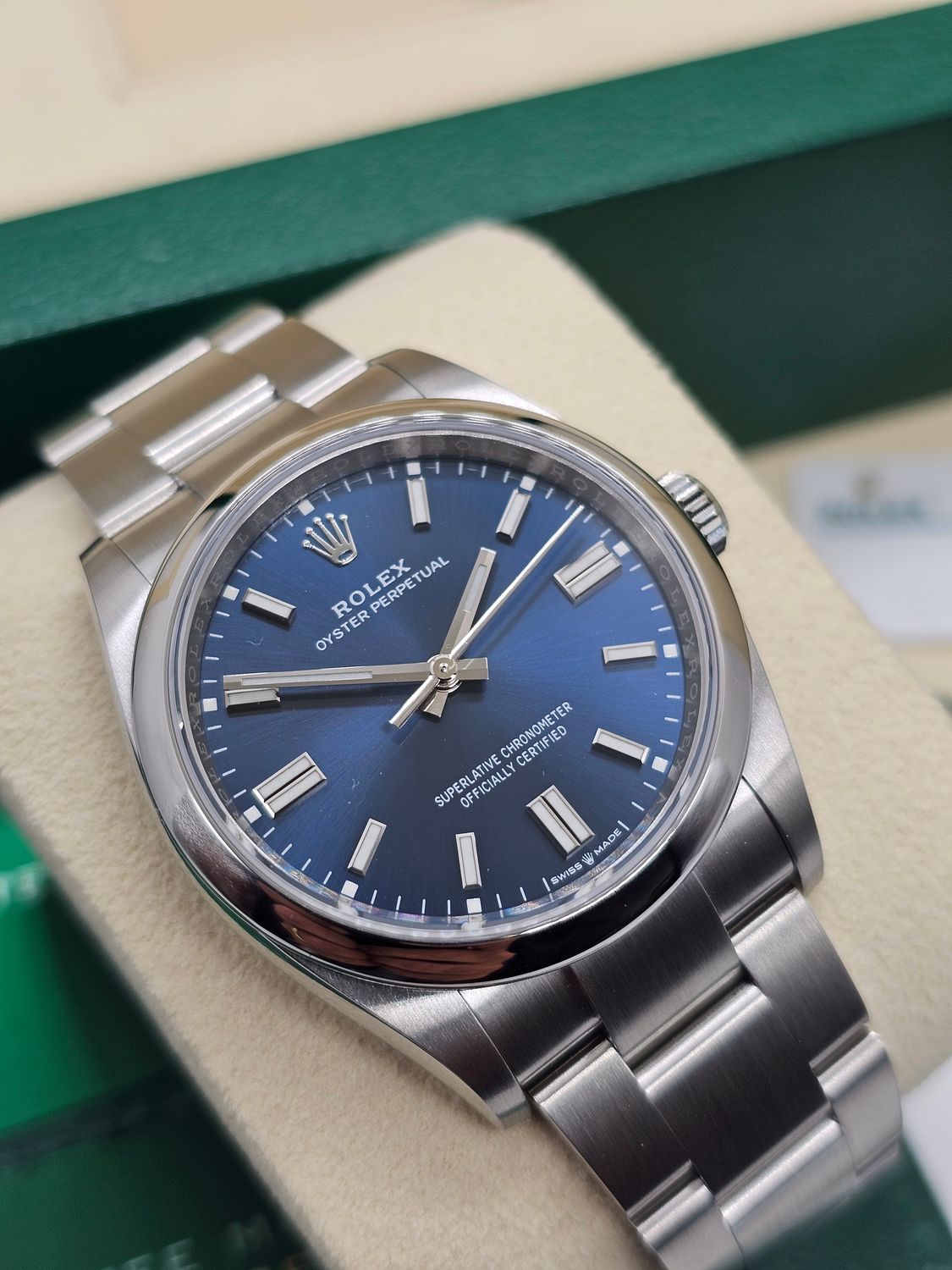 Rolex Oyster Perpetual Watch, 36mm 126000 Blue Dial, New/Unworn, 2023 Full Set