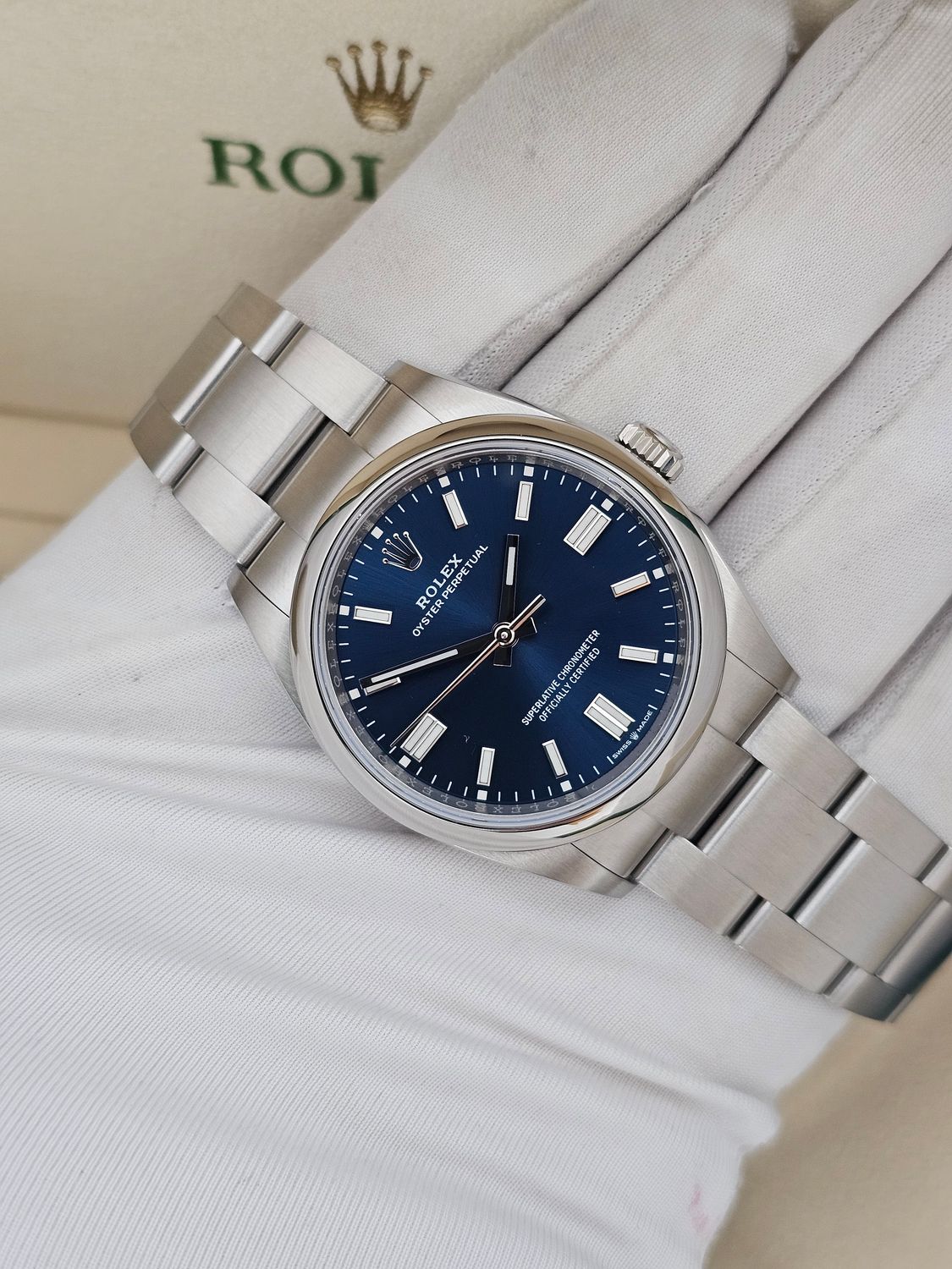 Rolex Oyster Perpetual Watch, 36mm 126000 Blue Dial, New/Unworn, 2023 Full Set