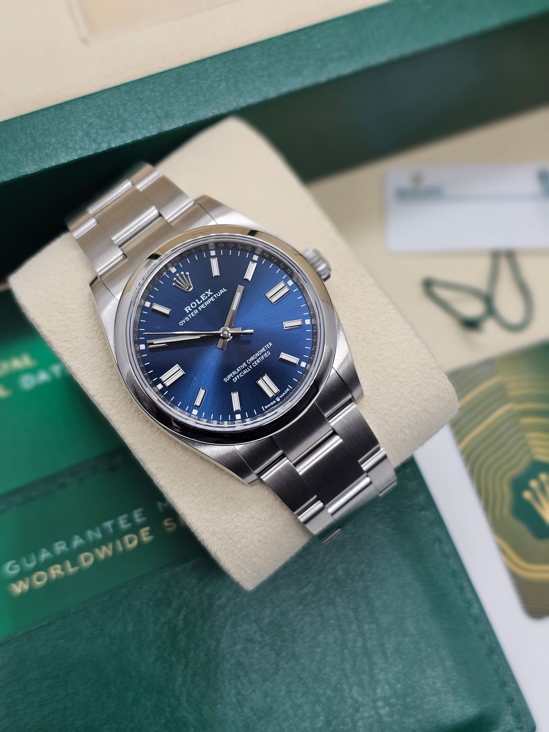 Rolex Oyster Perpetual Watch, 36mm 126000 Blue Dial, New/Unworn, 2023 Full Set