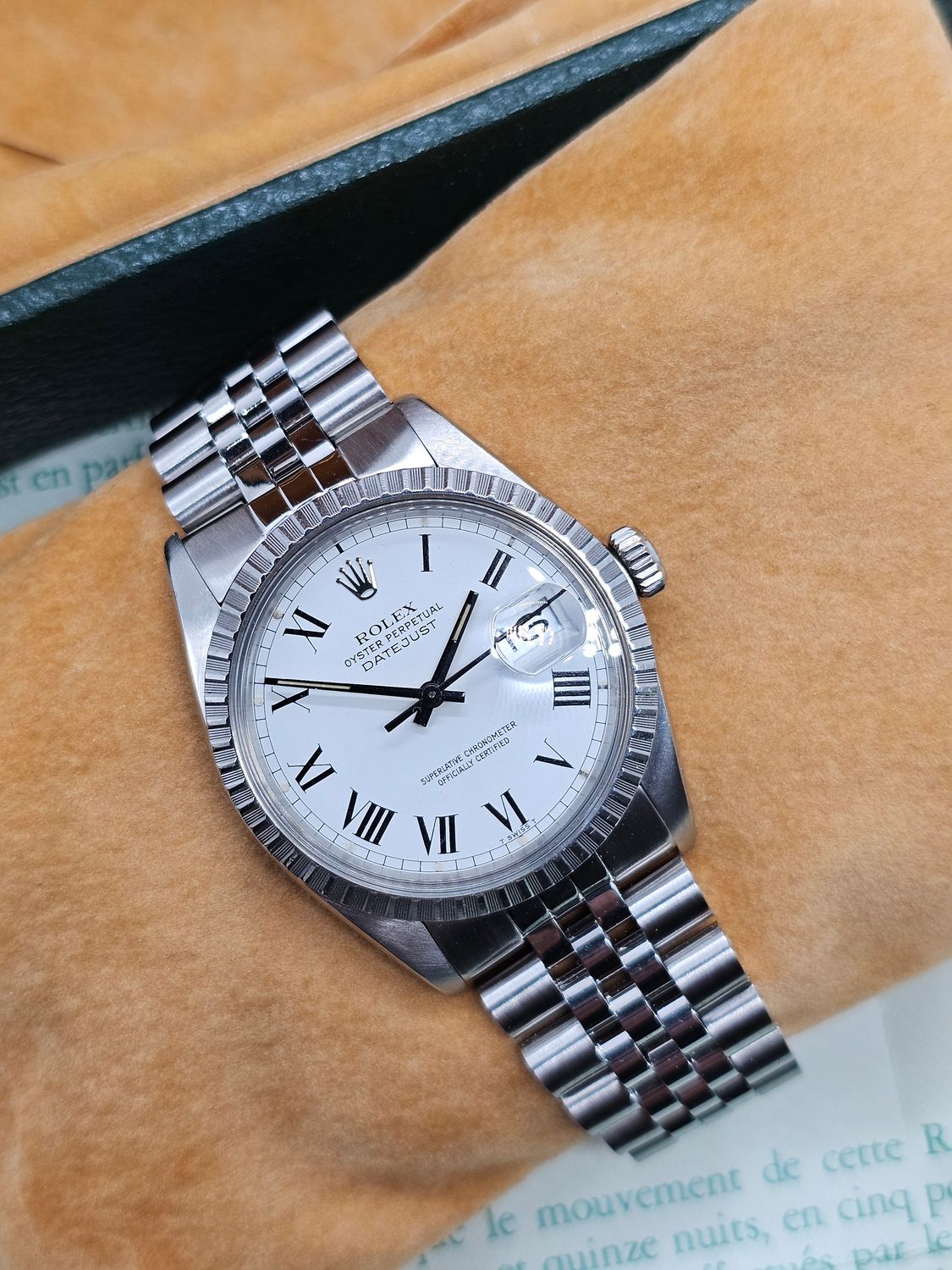 Rolex Datejust Vintage Watch 16030, Rare Buckley Dial, 1984 with Box &amp; Papers