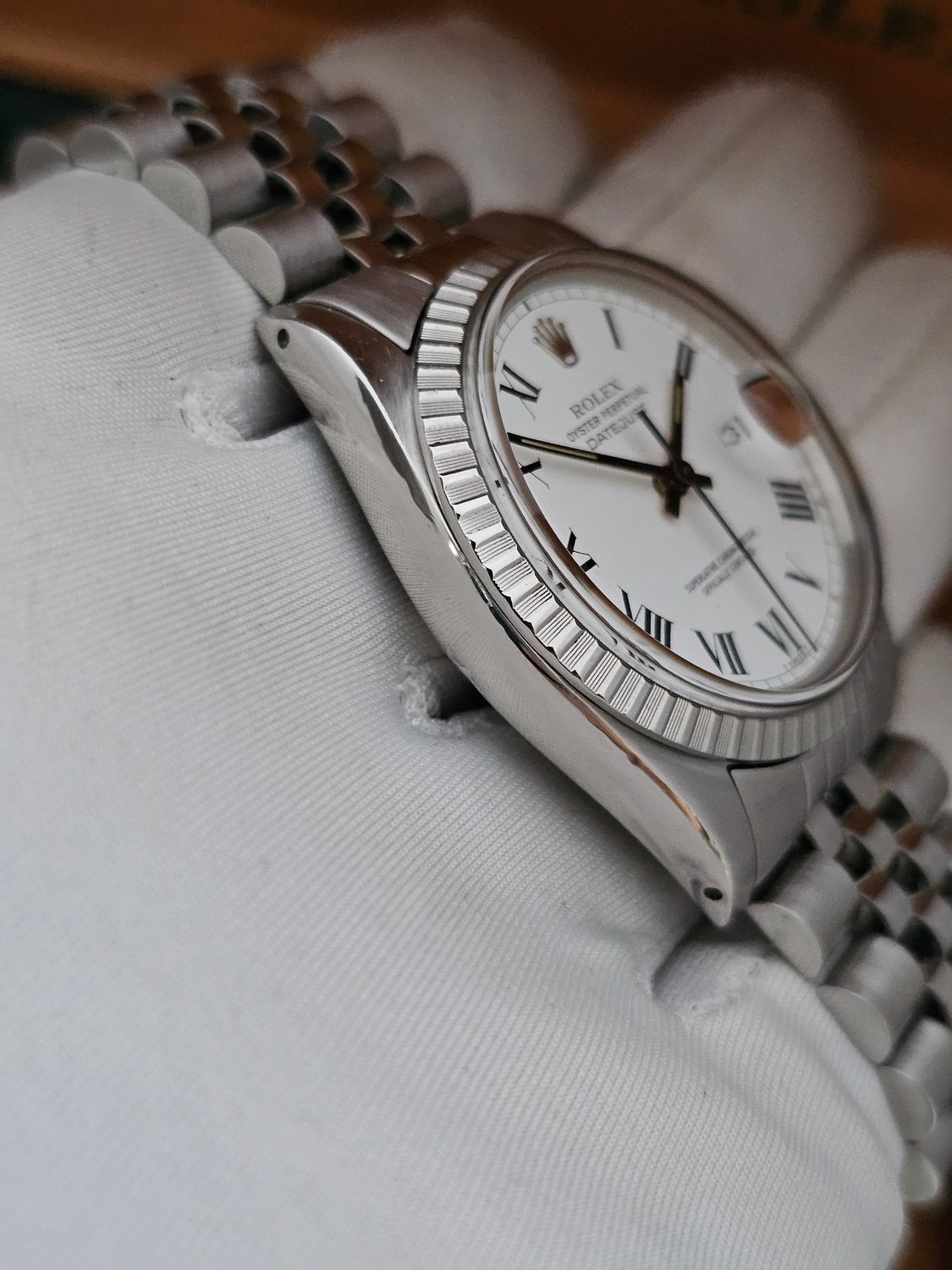 Rolex Datejust Vintage Watch 16030, Rare Buckley Dial, 1984 with Box &amp; Papers